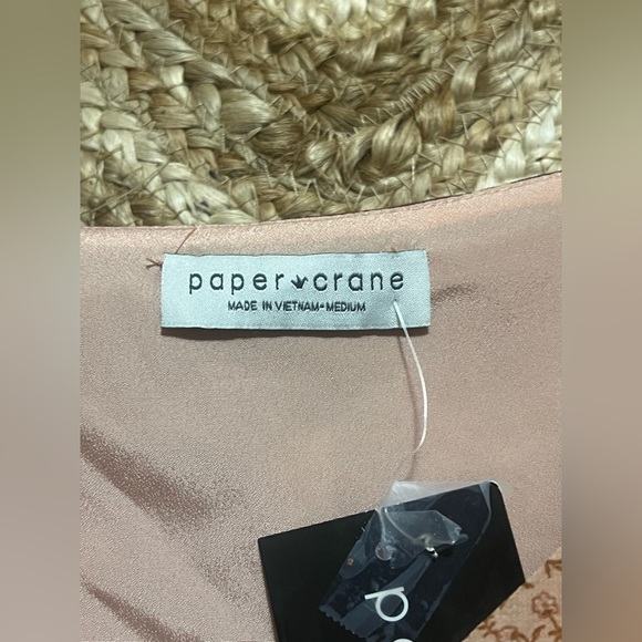 Anthropologie Paper Crane Junior's Double Print Faux Wrap Peplum Top,Size M,NWT - Picture 3 of 10